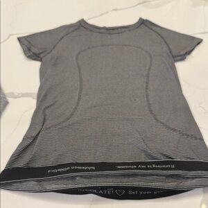 Lululemon Athletica Black and White Striped Top